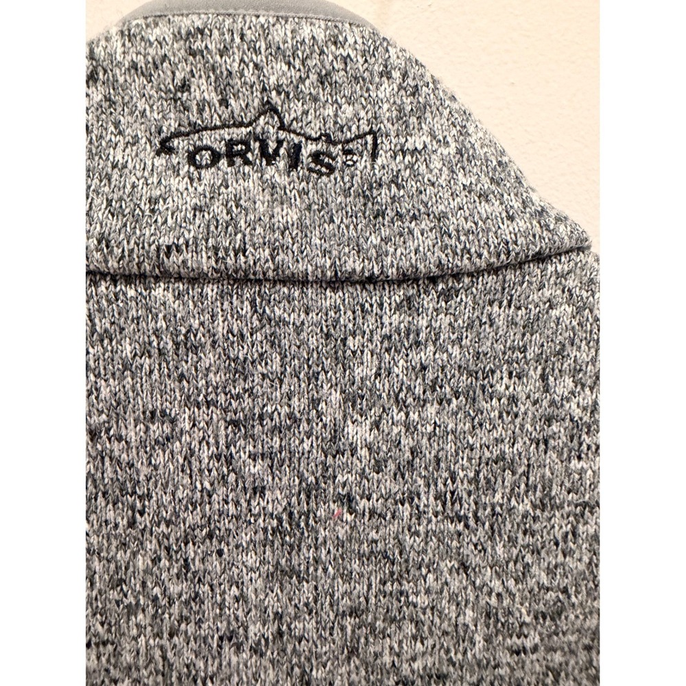 ORVIS Men's Gray Fleece Vest Full Zip Pockets Outdoor Size M - Picture 5 of 7